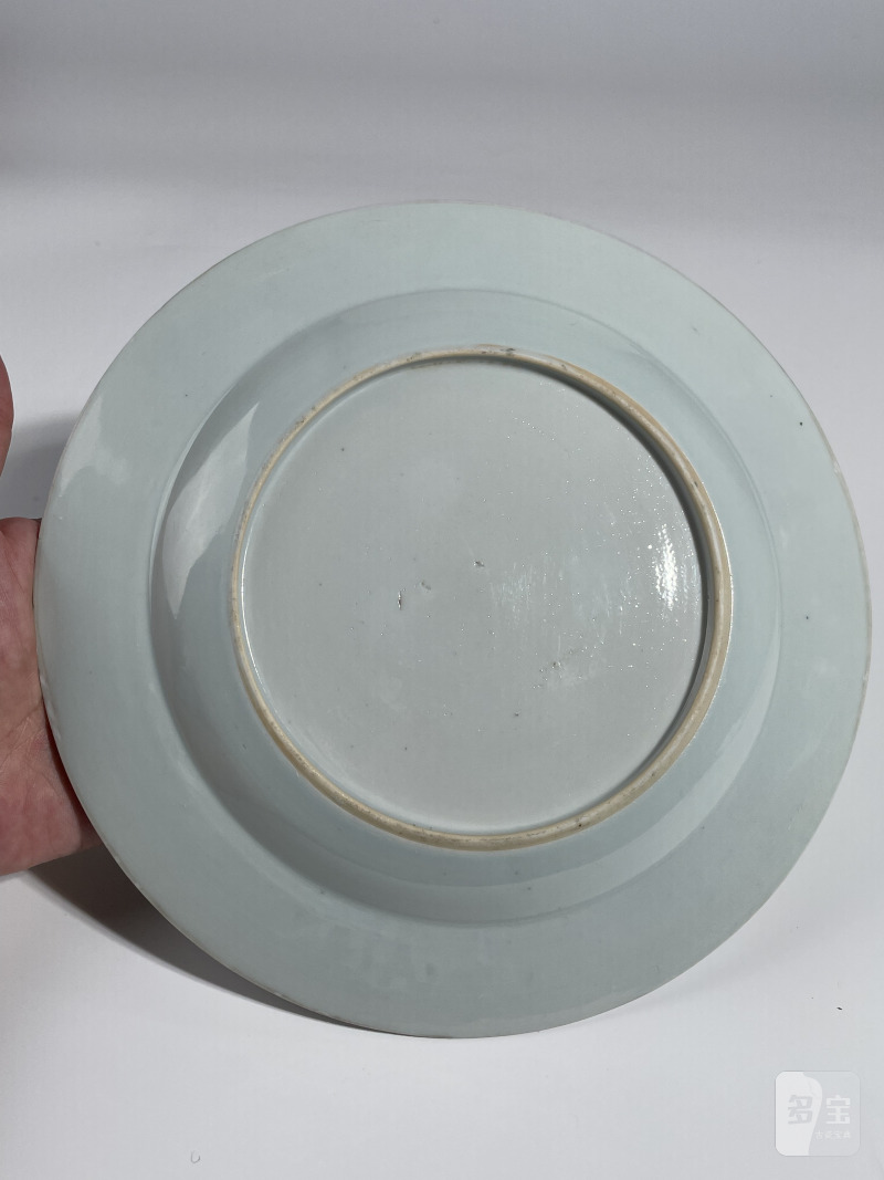 清乾隆 粉彩洞石花卉纹盘 - 图10